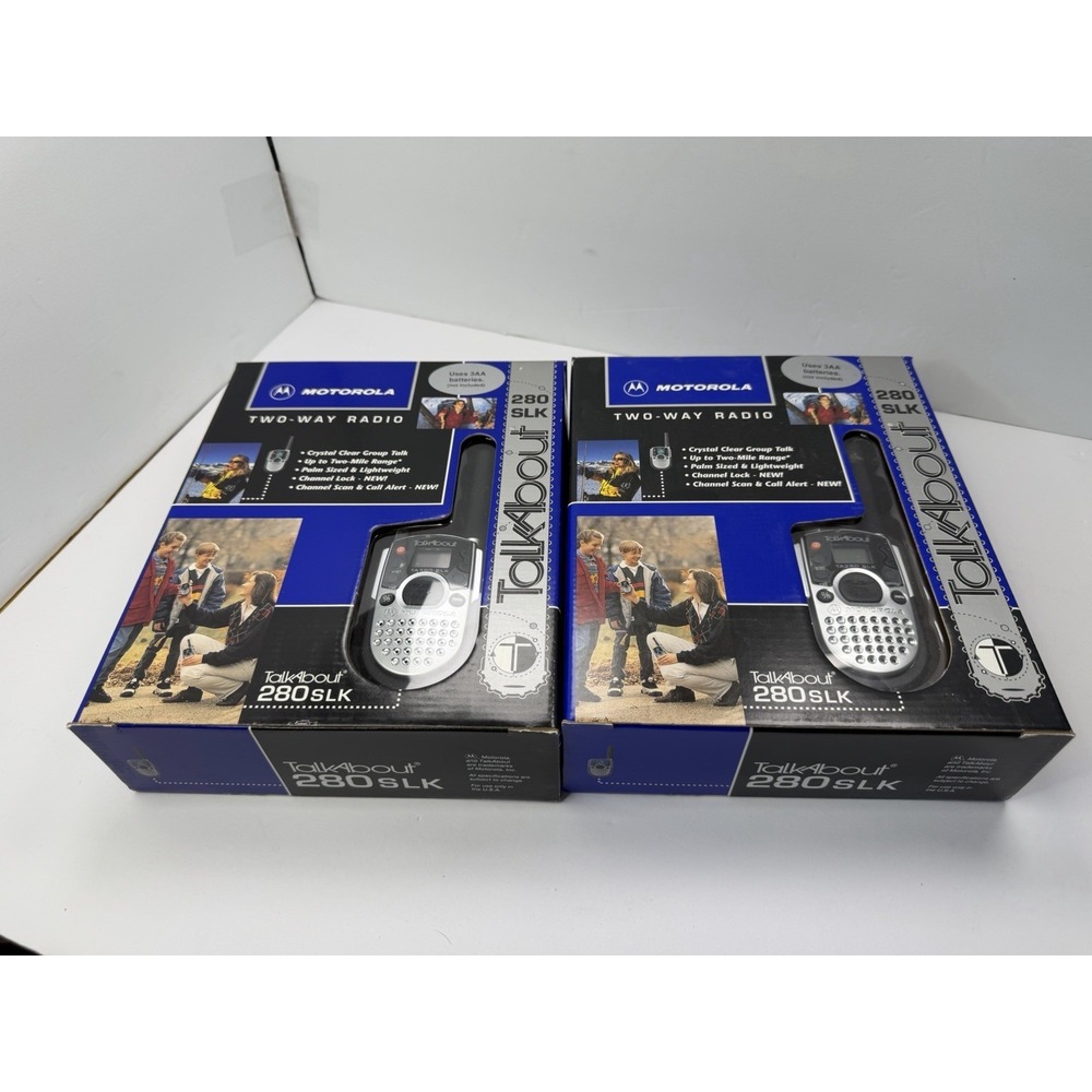 Motorola Talkabout 280 SLK Two Way Radio Black Handheld Lot Of‎ 2